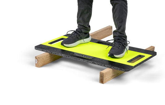 person using an attic board